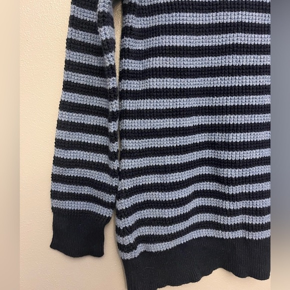 Sail to Sable Cotton Merino Wool Blend Waffle Knit Striped Sweater - Size XXS - Picture 6 of 9